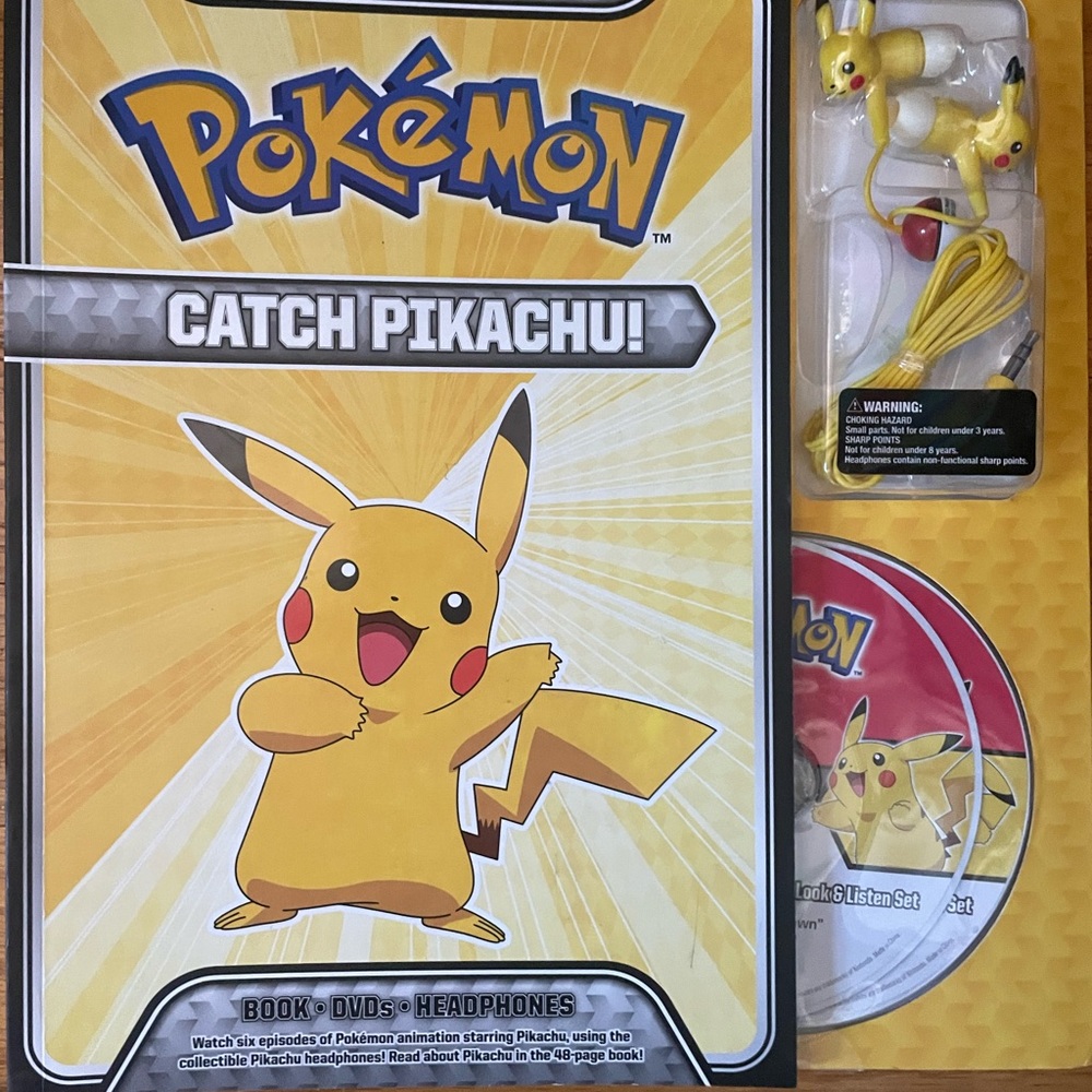 New unused Pokémon story set with activity/story Book, CD’s, and headphones